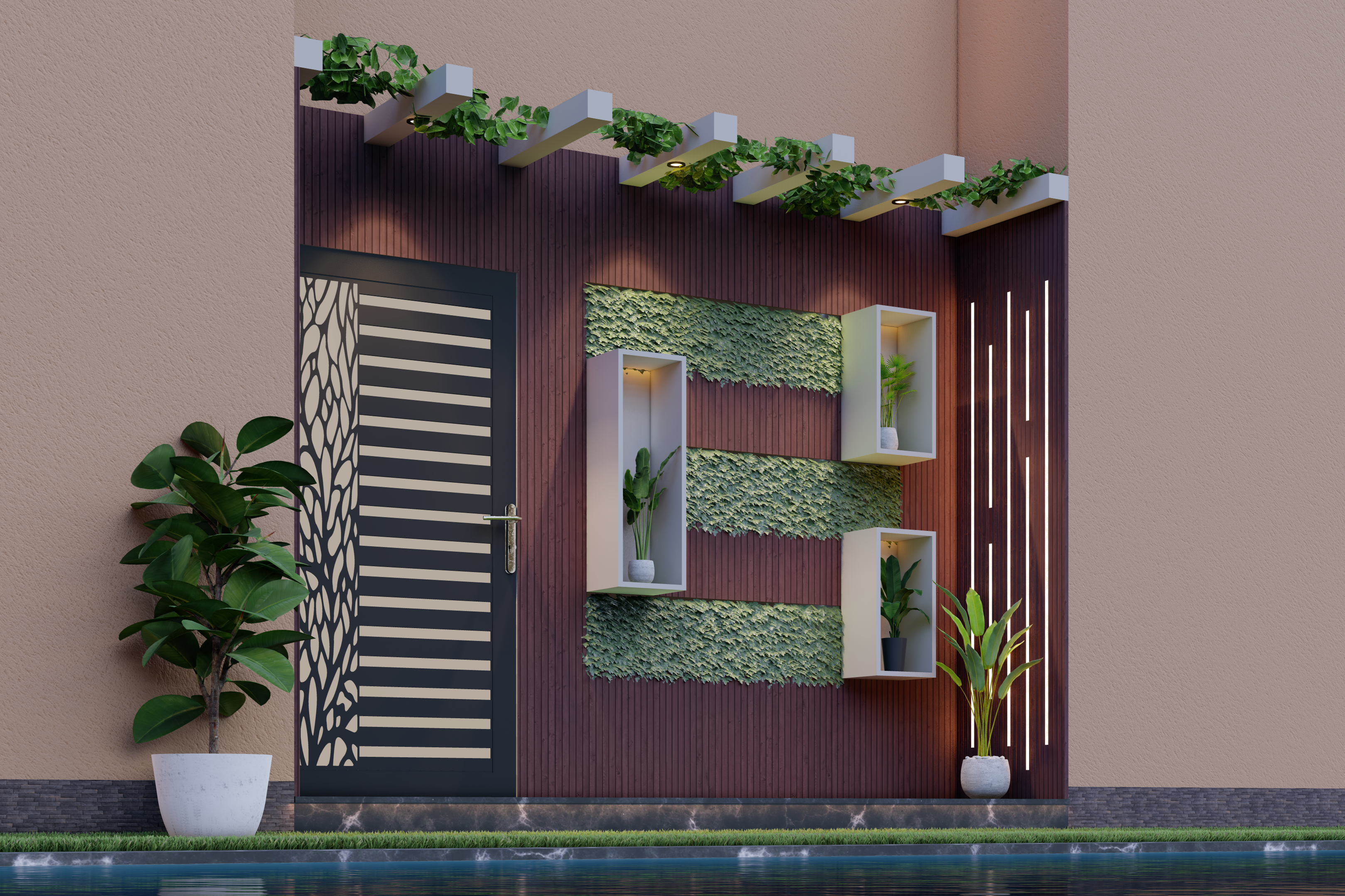 لاند سكيب وتنسيق مداخل - Ibuilding